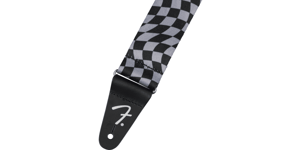 Fender Wavy Checkerboard Polyester Strap Gray Correa Guitarra Wavy Checkerboard Polyester Strap Gray