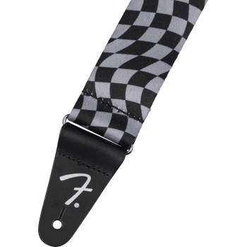 Fender Wavy Checkerboard Polyester Strap Gray Correa Guitarra Wavy Checkerboard Polyester Strap Gray