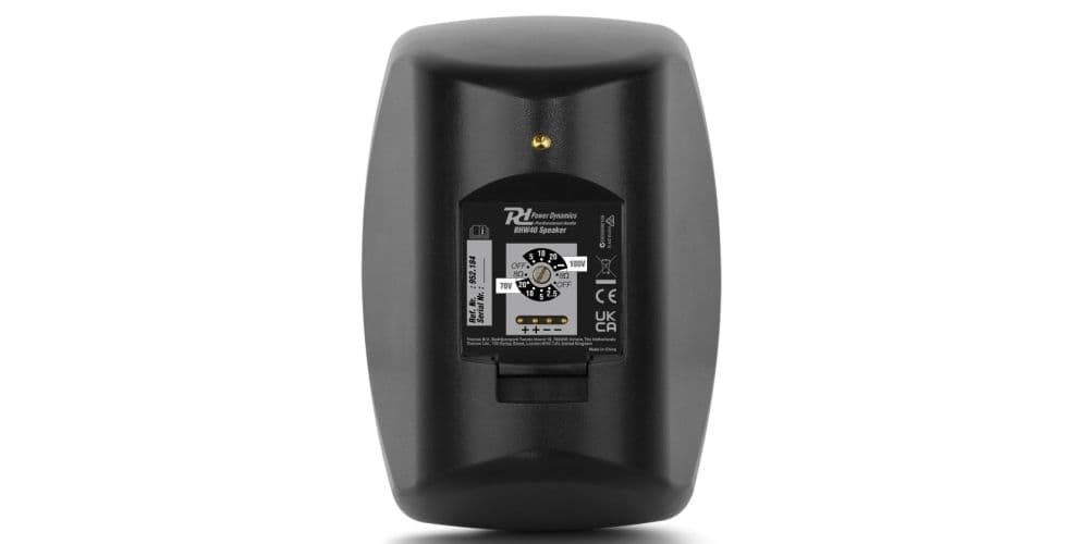 Power Dynamics BHW40B Altavoces Interior/Exterior IP65 BHW40B SpeakSet 4" 60W IPX5 100V Bl