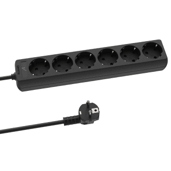 Audibax PS6-150-15 Regleta 6 Tomas Schuko 1,5m 1,5 mm² PS6-150-15
