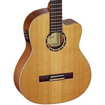 Ortega rce131 guitarra clásica electrificada nylon natural