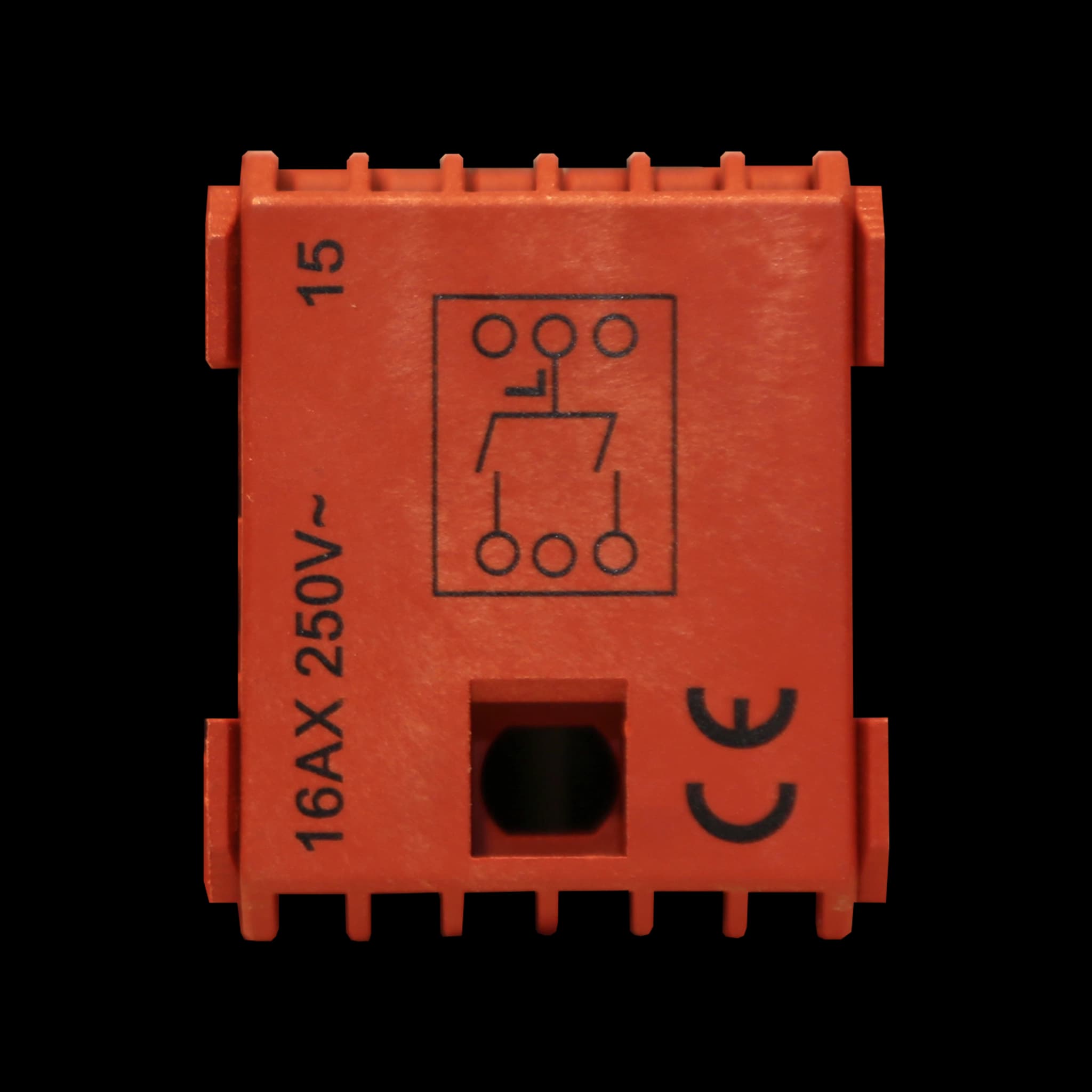 PROCAB CP45SP2/B Módulo de interruptor - Contacto de interruptor bipolar permanente de 2 vías Negro PROCAB CP45SP2/B