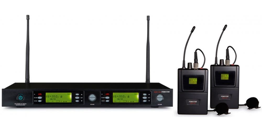 Fonestar MSH-892-512 Micrófono inalámbrico doble petaca UHF MSH-892-512