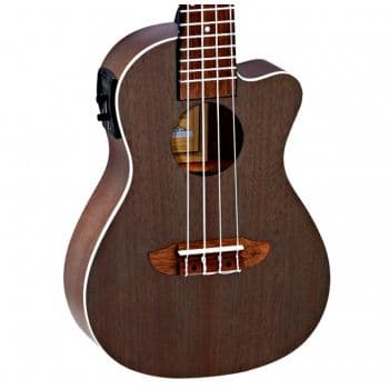 Ortega rucoal-ce ukelele de concierto see thru black