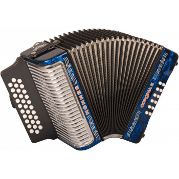 Hohner acordeón corona ii a-5624-gcf azul