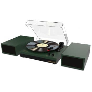 Wiibo mustang 1970-bt vintage green tocadiscos vintage bluetooth con altavoces incorporados ( reacondicionado )