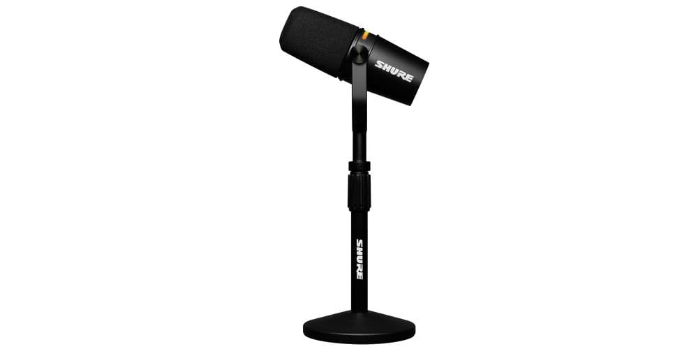 SHURE MV7 PLUS-K Micrófono Vocal Dinámico. Hibrido XLR/USB Negro + Soporte MV7 PLUS-K BNDL