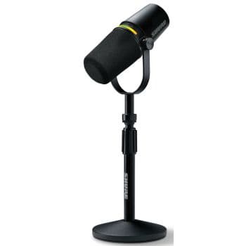 SHURE MV7 PLUS-K Micrófono Vocal Dinámico. Hibrido XLR/USB Negro + Soporte MV7 PLUS-K BNDL