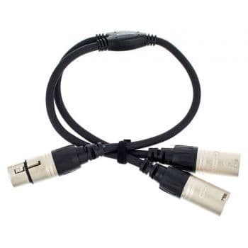 Cordial cfy 0,3 fmm cable xlr hembra a 2 xlr macho 0,3 metros
