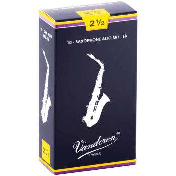 Vandoren saxo alto 2,5 tradicional caja azul 10 unidades