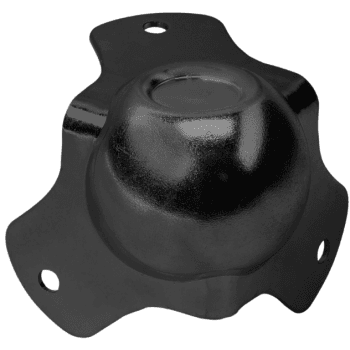 Adam hall 4122 blk - bola de esquina mediana de tres patas con hueco para apilar, negra