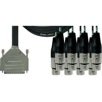 Cordial cfd 5 dft cable para interfaz sub-d/8 xlr hembra 5 m