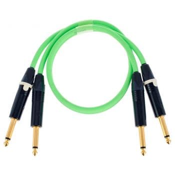Cordial ceon dj plug 0,6 g cable 2 jack a 2 jack mono macho 0,6 metros