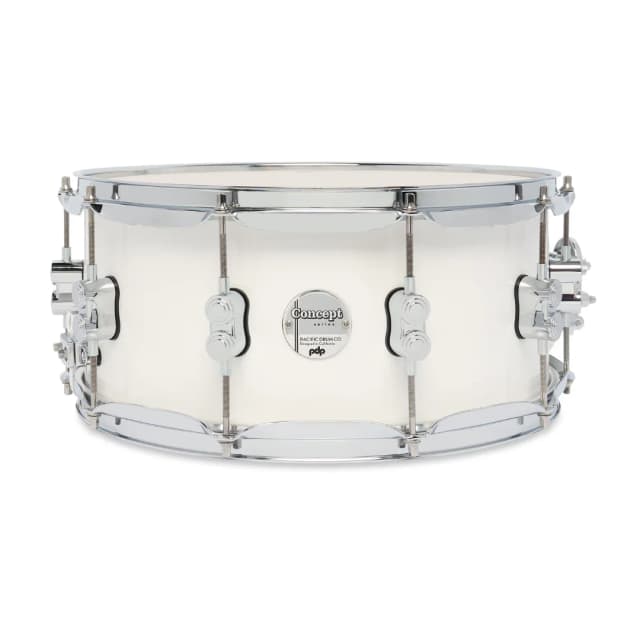 Drum workshop pdp pdcm6514sspw concept maple pearlascent white 14x6,5
