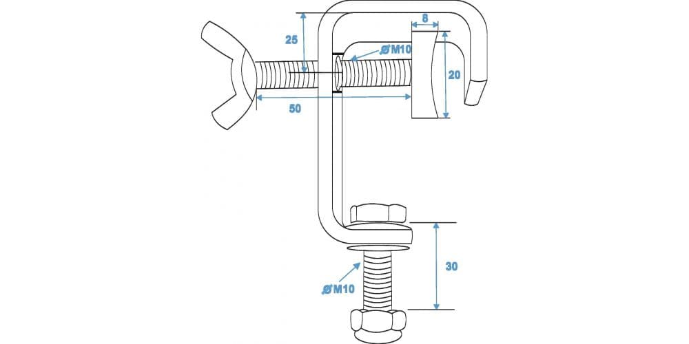 Eurolite TH-52 Abrazadera Silver 50mm Abrazadera Silver TH-52