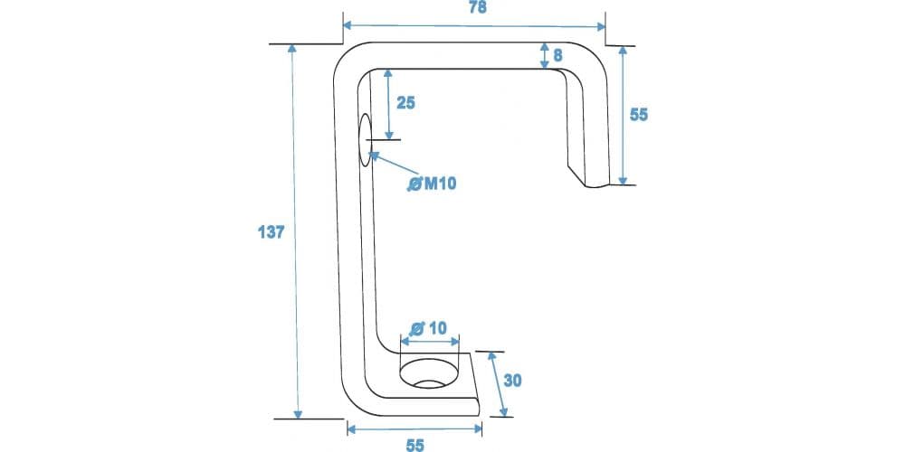 Eurolite TH-52 Abrazadera Silver 50mm Abrazadera Silver TH-52
