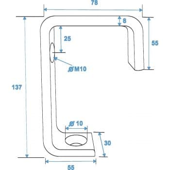 Eurolite TH-52 Abrazadera Silver 50mm Abrazadera Silver TH-52