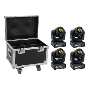 Eurolite Set 4x LED TMH-17 Spot + Flightcase con Ruedas Set 4x LED TMH-17 Spot + Flightcase con Ruedas