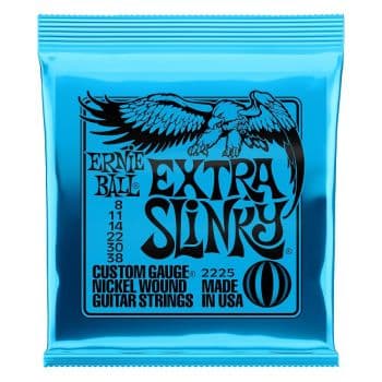 Ernie ball 2225 slinky blue cuerdas para guitarra eléctrica 8-38