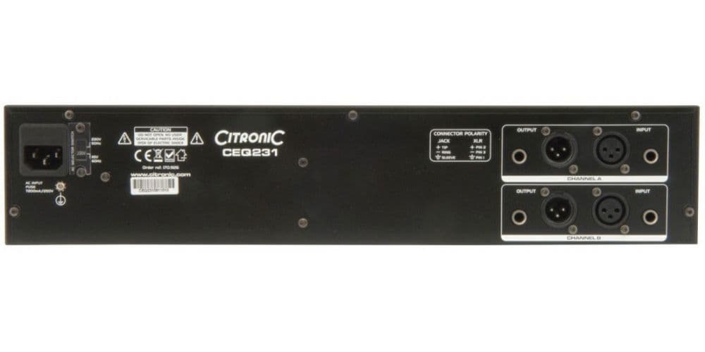 Citronic CEQ231 Ecualizador Gráfico Doble de 31 Bandas 170926 CEQ231