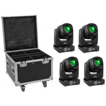 Eurolite set 4x led tmh-b90 + maleta con ruedas