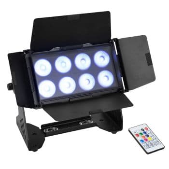 Eurolite multiflood ip 8x10w rgbw wash crmx proyector led