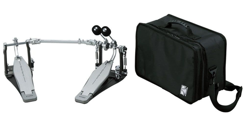 Tama HPDS1TWMR Dyna-Sync Pedal Doble de Bombo Twin Drum Pedal Mirror Rod Special Bundle Pack HPDS1TWMR