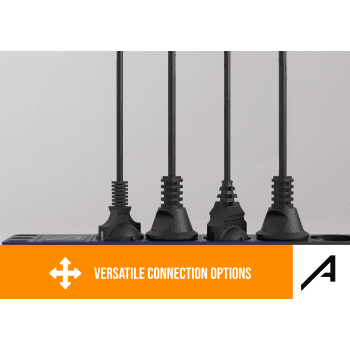 Audibax PSR8 Regleta 8 Tomas Schuko para Armario Rack 19" 1U con Interruptor On/Off PSR8 Regleta