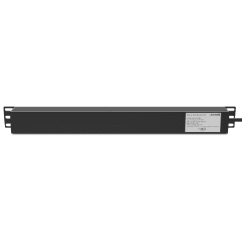 Audibax PSR8 Regleta 8 Tomas Schuko para Armario Rack 19" 1U con Interruptor On/Off PSR8 Regleta