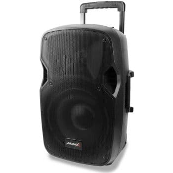 Audibax denver combo port12 vhf altavoz trolley pa portátil 12 con batería y 2 micros inalámbricos ( reacondicionado)