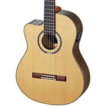 Ortega rce159mn-l guitarra clásica para zurdos electrificada natural