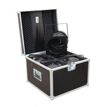 Roadinger 4x PAR-64 Spot Short Flightcase Focos