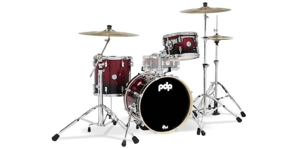 Drum Workshop PDP Concept Maple PDCM18BPRB Red to Black Fade Lacquer PDCM18BPRB