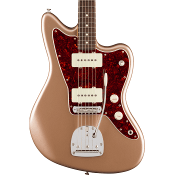 Fender am pro classic jazzmaster rw faded firemist gold guitarra eléctrica