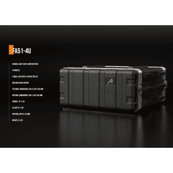 Audibax FA51 4U Rack Flightcase Negro FA51-4U Rack Case