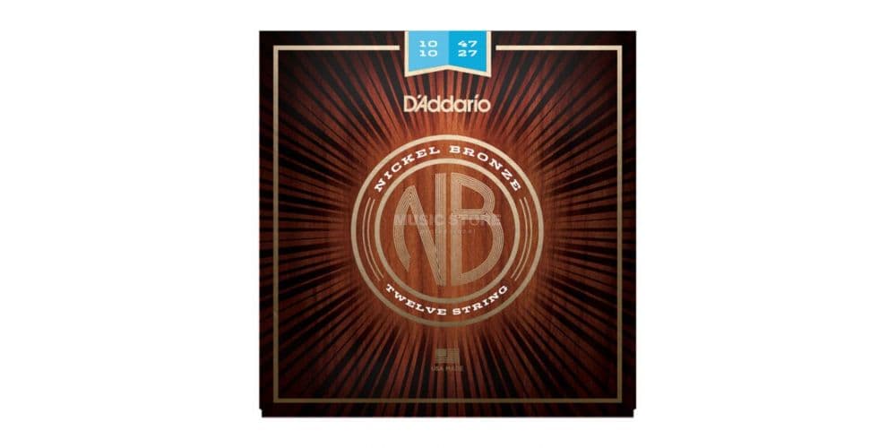 D´addario NB1047-12 Juego de cuerdas para guitarra acústica NB1047-12 Nickel Bronze Set