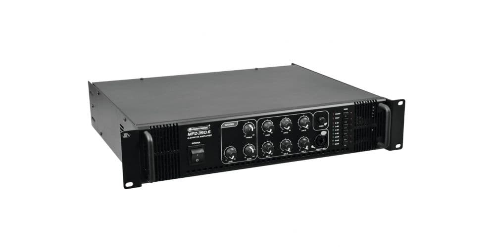 Omnitronic MPZ-350.6 Amplificador de mezcla mono PA de 6 zonas 350w MPZ-350.6