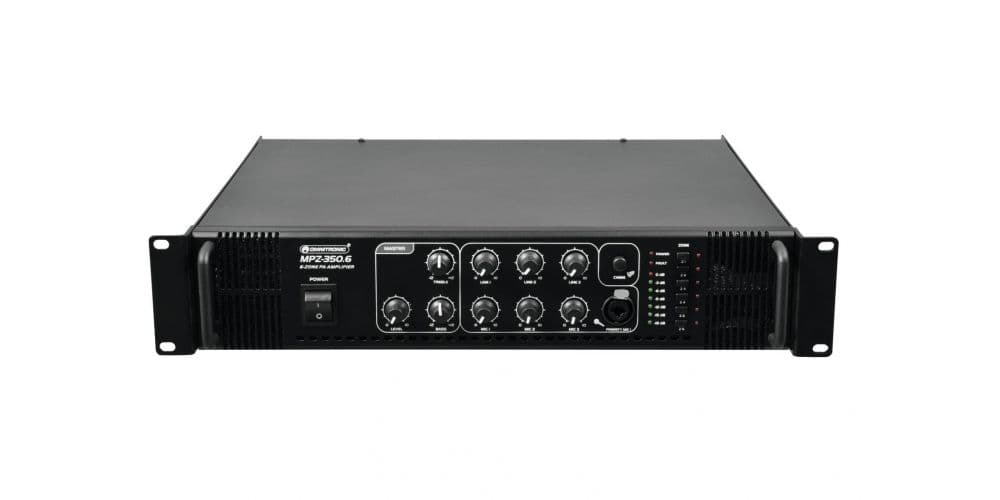 Omnitronic MPZ-350.6 Amplificador de mezcla mono PA de 6 zonas 350w MPZ-350.6