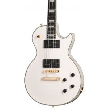Epiphone matt heafy origins les paul custom bone white guitarra eléctrica estuche incluído