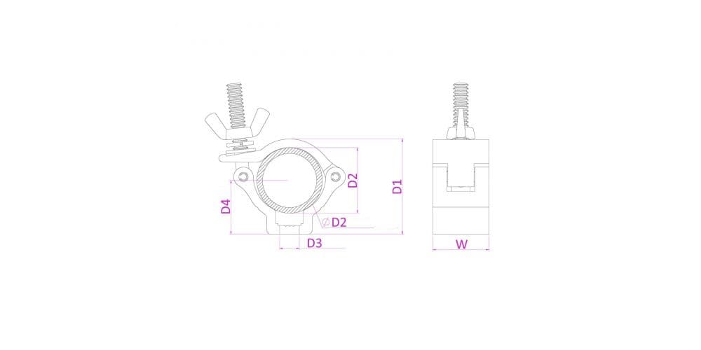 Beamz BC38B-75 Garra Compacta Slimelime ALU BC38-75