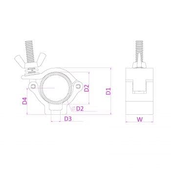 Beamz BC38B-75 Garra Compacta Slimelime ALU BC38-75