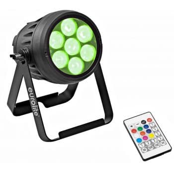 Eurolite led ip par 7x10w rgbl spot foco led exteriores
