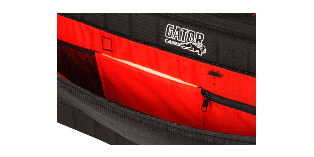 Gator GK-61-SLIM Funda Rígida de Teclado Slim 61 Note con Ruedas GK-61-SLIM