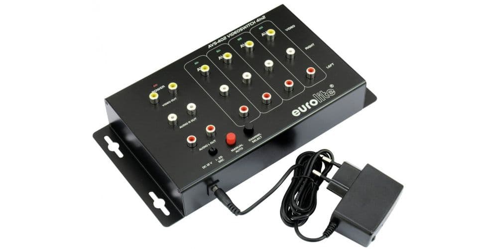 Eurolite Conmutador de Vídeo 4 en 2 AVS-402 AVS-402
