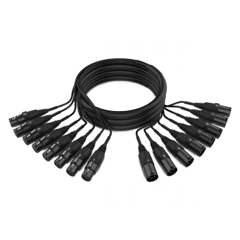 Audibax Cable MC - XLR8 – 3M Multicore 8 XLR Macho 8 XLR Hembra