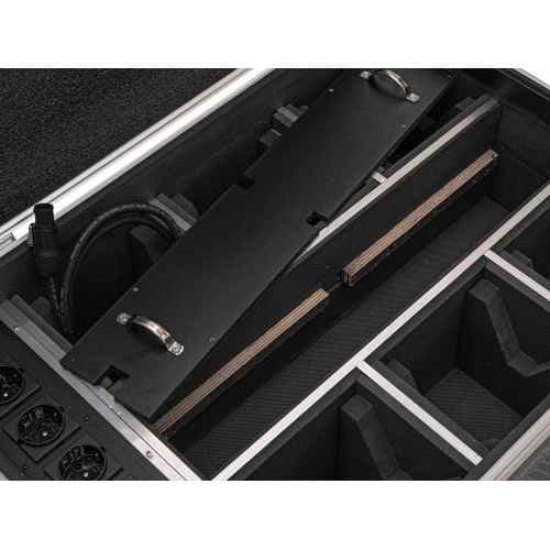 Roadinger 6x AKKU IP TL-3 QCL Flightcase con función de carga y ruedas 6x AKKU IP TL-3 QCL
