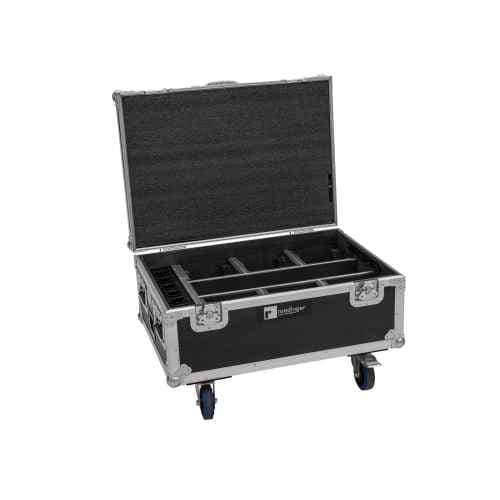 Roadinger 6x AKKU IP TL-3 QCL Flightcase con función de carga y ruedas 6x AKKU IP TL-3 QCL