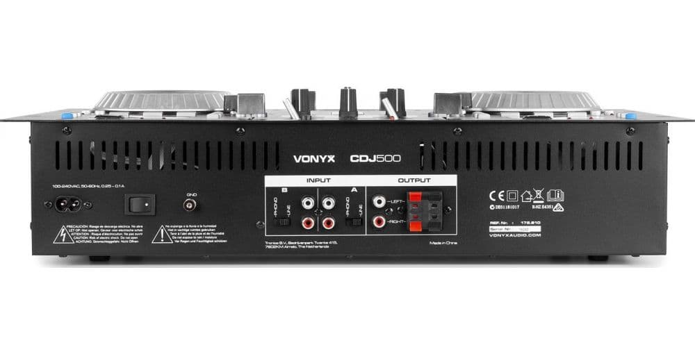 Vonyx CDJ-500 CD Doble USB Reproductor Profesional Con Amplificador 200W. 172810 CDJ 500
