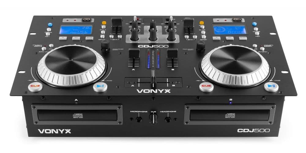 Vonyx CDJ-500 CD Doble USB Reproductor Profesional Con Amplificador 200W. 172810 CDJ 500