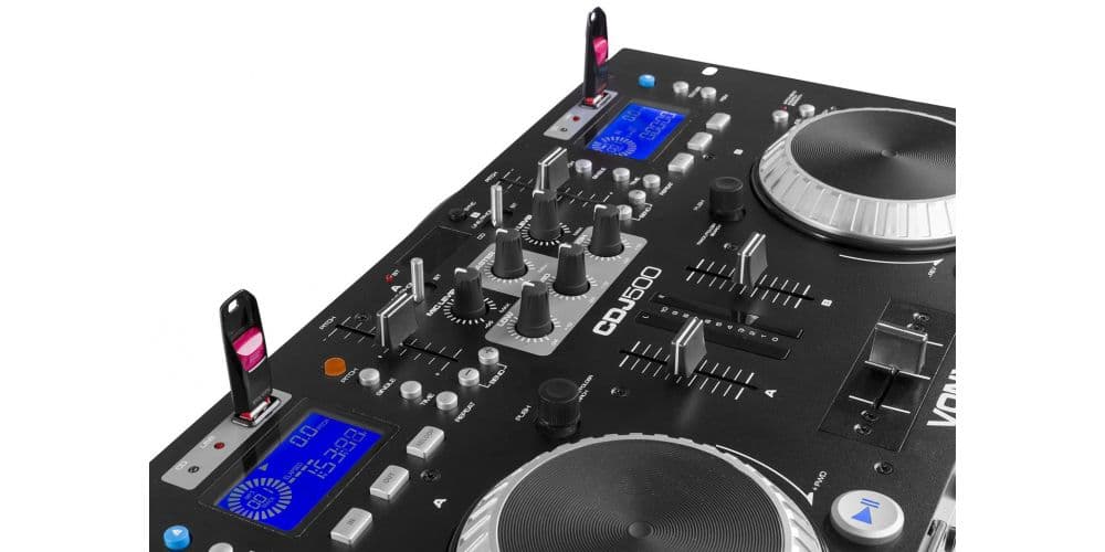 Vonyx CDJ-500 CD Doble USB Reproductor Profesional Con Amplificador 200W. 172810 CDJ 500